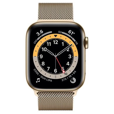 Apple Watch Series 6 (GPS + Cellular) 44mm Gold Stainless Steel Case with Milanese Loop (M07P3) 3770 фото